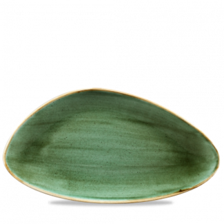Churchill Servies Horeca Kwaliteit Stonecast Samphire Green Triangle Chefs Bord 35.5x18.8cm