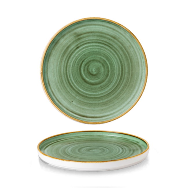 Churchill Servies Horeca Kwaliteit Stonecast Samphire Green Walled Bord 26cm