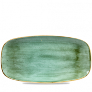 Churchill Servies Horeca Kwaliteit Stonecast Samphire Green Chefs Oblong Bord 35.5x18.9cm