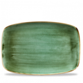 Churchill Servies Horeca Kwaliteit Stonecast Samphire Green Oblong Chefs Bord 34.4cm x 23.4cm