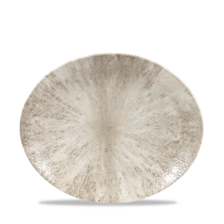 Churchill Servies Horeca Kwaliteit Stone Agate Grey Orbit Oval Coupe Bord 25.5cm