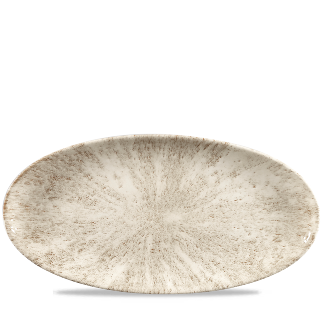 Churchill Servies Horeca Kwaliteit Stone Agate Grey Oval Chefs Plate 34.7 x 17.3cm 6/box