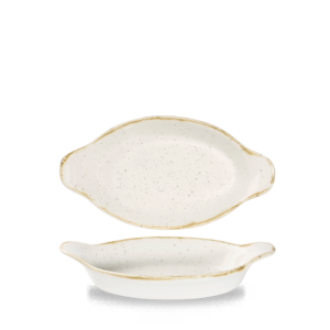 Churchill Servies Horeca Kwaliteit Stonecast Barley White Intermed Oval Eared Dish 23.2x12.5cm