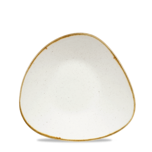 Churchill Stonecast Barley White Triangle Shallow Bowl 21x21cm