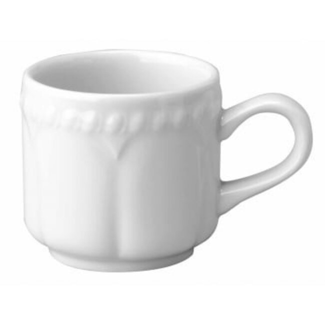 Churchill Servies Horeca Kwaliteit DISCONTINUED Buck'Ham White Stacking Coffee Cup 118ml 24/box