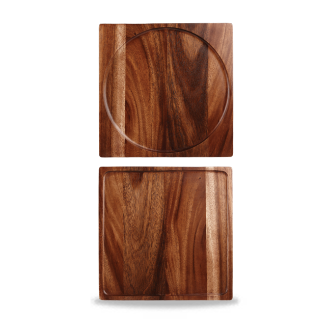 Churchill Servies Horeca Kwaliteit Wood Square Presentation Board 30cm 4/box