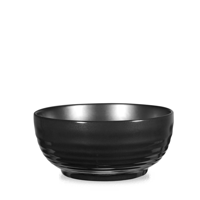 Art de Cuisine (Churchill1795) Rustics Black Sparkle Ripple Bowl 70Oz 4/box DISCONTINUED