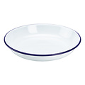 Non Food Company Emaille pastabord met blauwe rand 22 cm