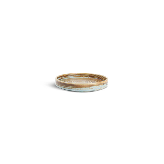 F2D servies Horeca Kwaliteit F2D | Escura Plat bord opst.rand 17.5xH2.5cm bruin/groen