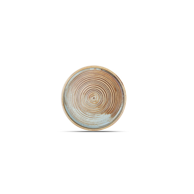 F2D servies Horeca Kwaliteit F2D | Escura Plat bord opst.rand 17.5xH2.5cm bruin/groen