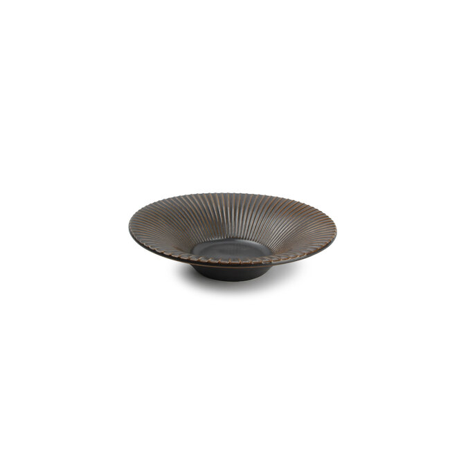 F2D servies Horeca Kwaliteit F2D | Brass Diep Bord 20,5xH5cm gestreept Silver