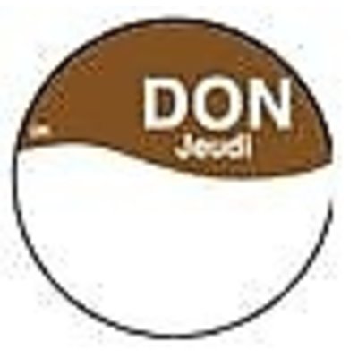 Daymark Perm. sticker m/schrijfvl. donderdag 19mm 1000/rol