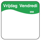 Daymark Makk. verwijderbare sticker vrijdag 25 mm 1000/rol