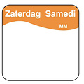 Daymark Makk. verwijderb. sticker zaterdag 25 mm 1000/rol