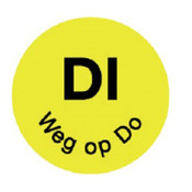 Daymark Perm. sticker 'di weg op do' 19 mm 1000/rol