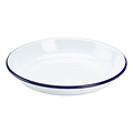 Non Food Company Emaille pasta bord zwart met witte rand 20 cm