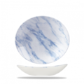 Churchill Marble Blue Oval Coupe Bowl 25.5 x 21.1cm