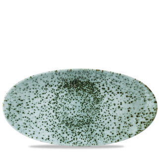 Churchill Servies Horeca Kwaliteit Mineral Green Oval Chefs Bord 35x17.5cm