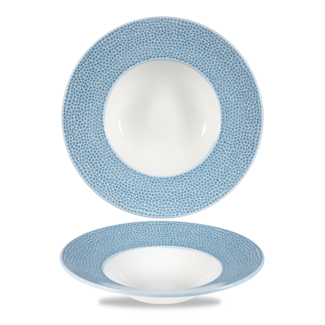 Churchill Servies Horeca Kwaliteit Isla Spinwash Ocean Blue Wide Rim Bowl 24cm