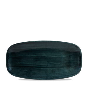 Churchill Servies Horeca Kwaliteit Stonecast Patina Rustic Teal Chefs Oblong Bord 29.8x15.3cm