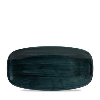 Churchill Servies Horeca Kwaliteit Stonecast Patina Rustic Teal Chefs Oblong Bord 29.8x15.3cm Churchill Servies Horeca Kwaliteit Stonecast Patina Rustic Teal Chefs Oblong Bord 29.8x15.3cm