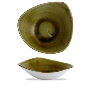 Churchill Stonecast Plume Green Lotus Bowl 23cm