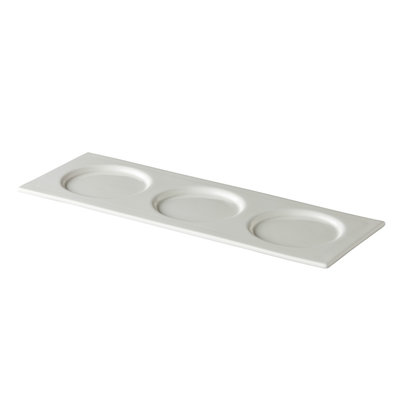 Q Fine China QFC presentatiebord met 3 spiegels 38,5 x 14 cm