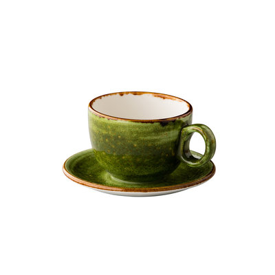 Q Authentic Jersey latte koffiekop stapelbaar groen 350 ml