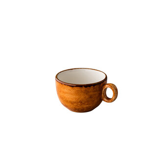 Q Authentic Servies Horeca Kwaliteit Jersey cappuccino kop stapelbaar oranje 200 ml