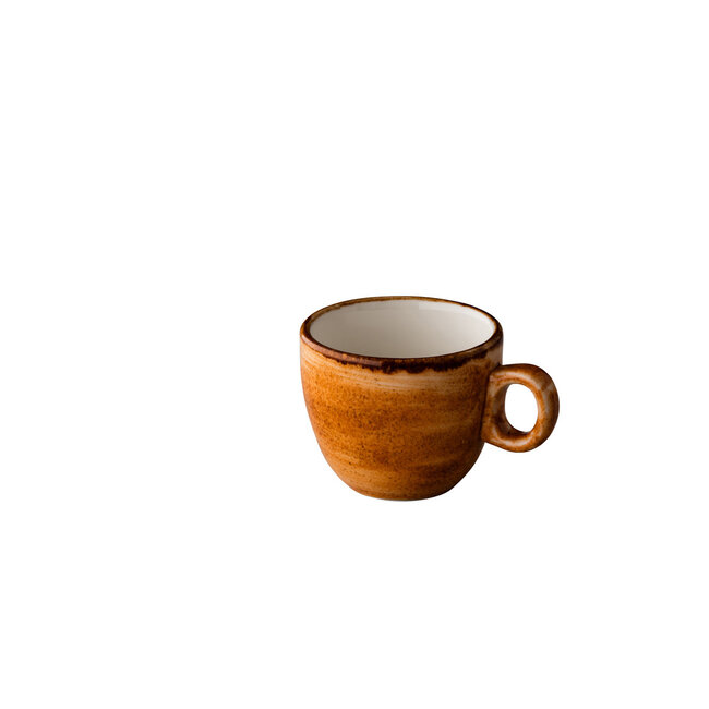 Q Authentic Servies Horeca Kwaliteit Jersey Espresso Kop Stapelbaar Oranje 80 ml 6/box