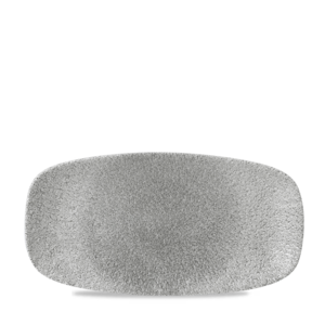 Churchill Servies Horeca Kwaliteit Raku Jasper Grey Chefs Oblong Bord 29.8x15.3cm