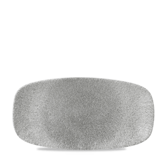 Churchill Servies Horeca Kwaliteit Raku Jasper Grey Chefs Oblong Bord 29.8x15.3cm