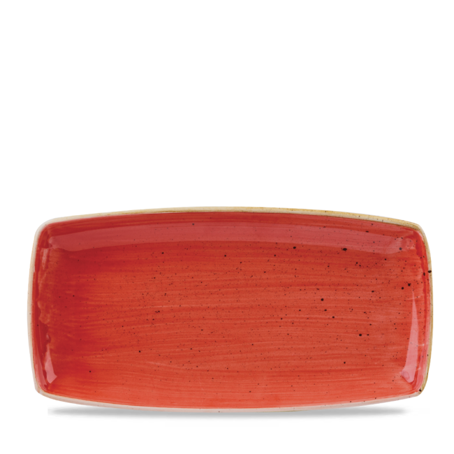 Churchill Servies Horeca Kwaliteit Stonecast Berry Red Oblong Plate 34.5cm x 18.5cm 6/box