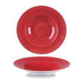 Churchill Servies Horeca Kwaliteit Stonecast Berry Red Profile Wide Rim Bowl Med 23.88cm