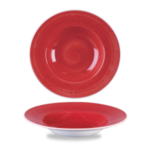 Churchill Servies Horeca Kwaliteit Stonecast Berry Red Profile Wide Rim Bowl Med 23.88cm