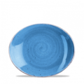 Churchill Stonecast Cornflower Blue Oval Bord 19.2cm