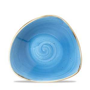 Churchill Stonecast Cornflower Blue Triangular Bowl 23.5cm