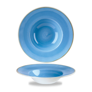 Churchill Servies Horeca Kwaliteit Stonecast Cornflower Blue Profile Wide Rim Bowl Med 23.88cm