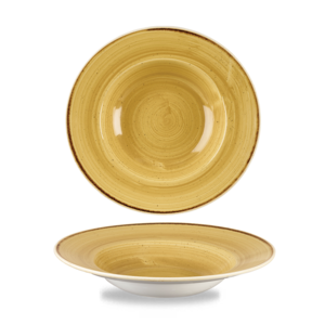 Churchill Servies Horeca Kwaliteit Stonecast Mustard Profile Wide Rim Bowl Med 23.88cm