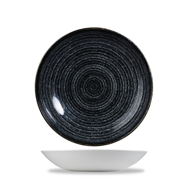 Churchill Servies Horeca Kwaliteit Studio Prints Charcoal Black Coupe Bowl 18cm 12/box