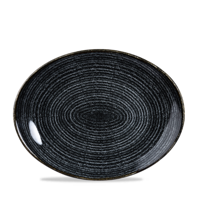 Churchill Churchill | Studio Prints Charcoal Black Orbit Oval Coupe Bord 31.7cm