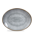 Churchill Servies Horeca Kwaliteit Studio Prints Stone Grey Orbit Oval Coupe Bord 31.7cm