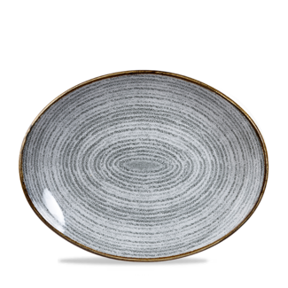 Churchill Servies Horeca Kwaliteit Studio Prints Stone Grey Orbit Oval Coupe Bord 31.7cm
