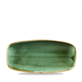 Churchill Servies Horeca Kwaliteit Stonecast Samphire Green Chefs Oblong Bord 26.9cmx12.7cm