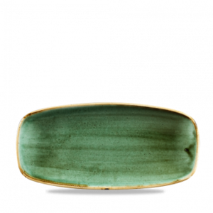 Churchill Servies Horeca Kwaliteit Stonecast Samphire Green Chefs Oblong Bord 26.9cmx12.7cm