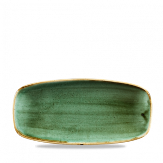 Churchill Servies Horeca Kwaliteit Stonecast Samphire Green Chefs Oblong Bord 26.9cmx12.7cm