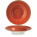 Churchill Stonecast Orange Profile Wide Rim Bowl Large 28cm