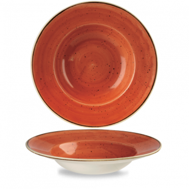 Churchill Servies Horeca Kwaliteit Stonecast Orange Profile Wide Rim Bowl Large 28cm 12/box