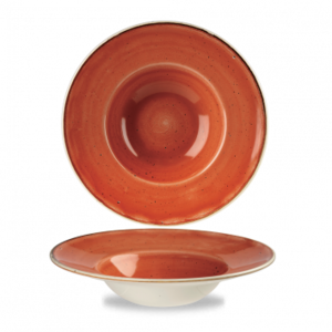 Churchill Servies Horeca Kwaliteit Stonecast Orange Profile Wide Rim Bowl Med 24cm