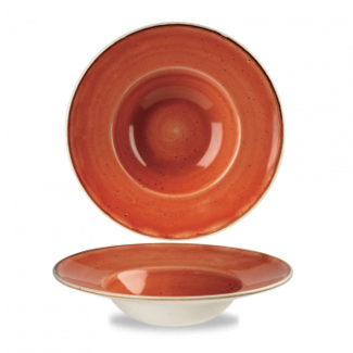 Churchill Servies Horeca Kwaliteit Stonecast Orange Profile Wide Rim Bowl Med 24cm